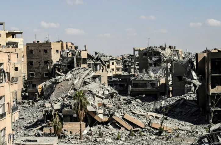 Destructions à Raqa, en Syrie, le 2 octobre 2017