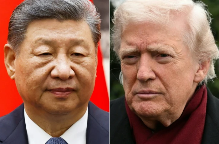 Cette combinaison de photos réalisée le 24 novembre 2025 montre le président chinois Xi Jinping (à gauche) à Pékin le 12 novembre 2025, et le président américain Donald Trump (à droite) à Washington le 22 novembre 2025