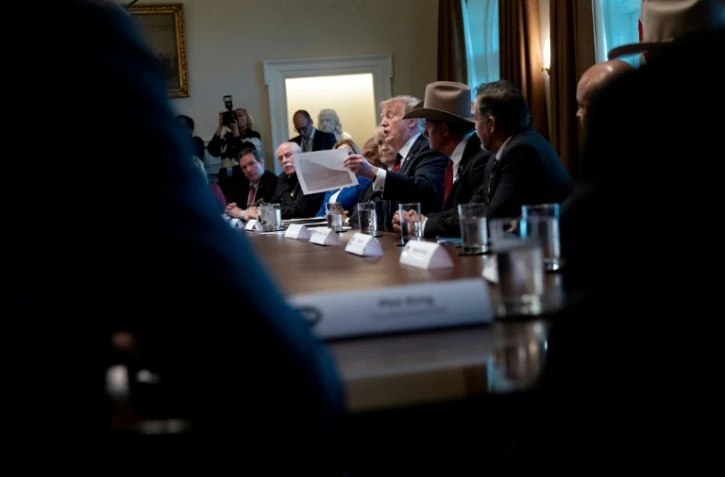 Le président Trump lors d'une réunion à la Maison Blanche sur la sécurité aux frontières, le 11 janvier 2019