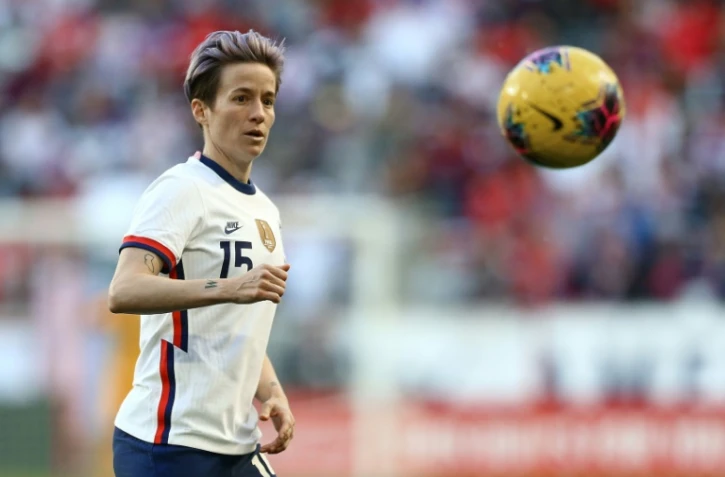 La joueuse américaine Megan Rapinoe contre l'Espagne à Harrison (Etats-Unis) le 8 mars 2020