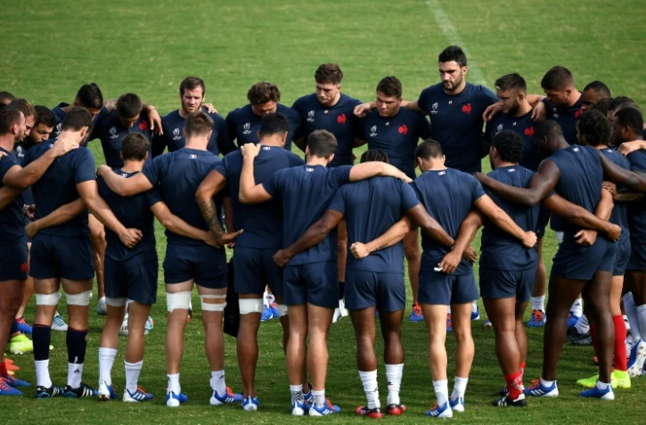 Le XV de France à l'entraînement à Kumamoto, le 30 septembre 2019