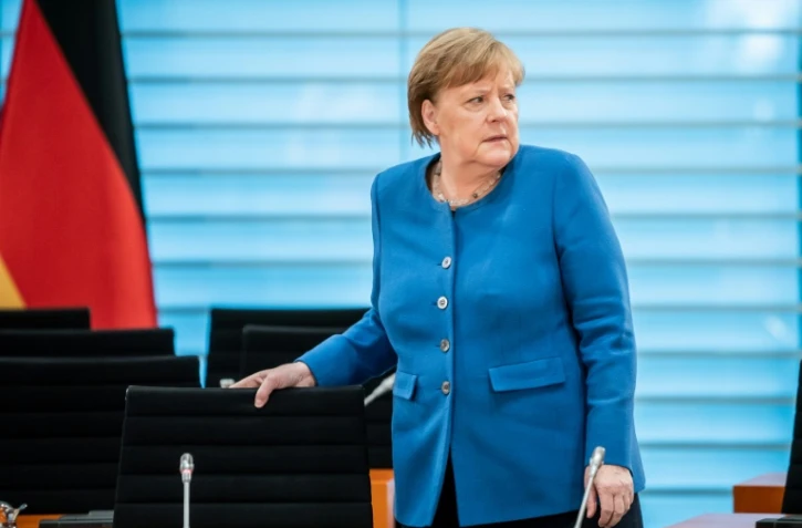 La chancelière allemande Angela Merkel, le 18 mars 2020 à Berlin 