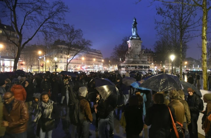 Le mouvement "Nuit debout", ici le 2 avril 2016, a encore rassemblée des centaines de personnes dans la nuit du 4 au 5 avril, sur la place de la République à Paris