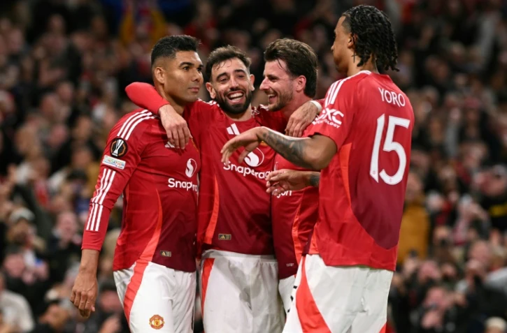 Les joueurs de Manchester United le 8 mai 2025 