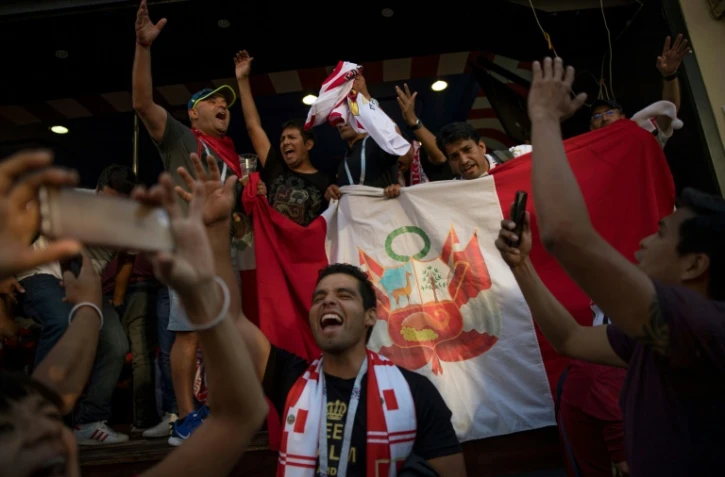 Raz-de-marée de supporters péruviens au Mondial à la veille du match contre la France au Mondial, le 20 juin 2018 à Ekaterinbourg