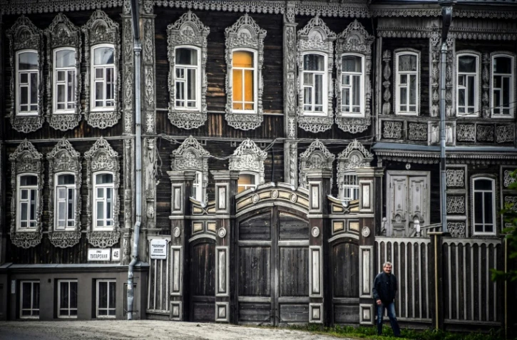 Une demeure en bois de la ville de Tomsk, en Sibérie, le 8 septembre 2020