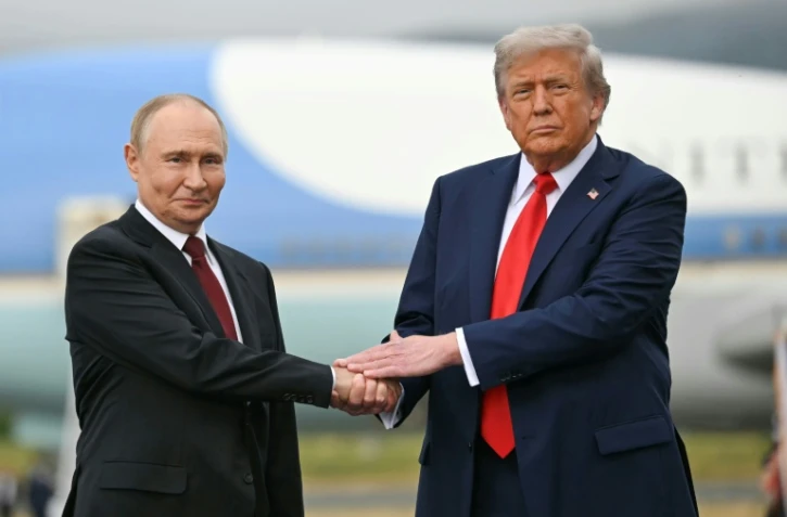 Vladimir Poutine et Donald Trump lors de leur rencontre du 15 août 2025 à Anchorage (Alaska, Etats-Unis)
