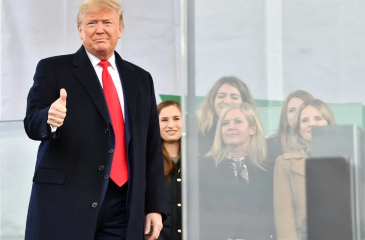 Donald Trump participe à la "Marche pour la vie" à Washington le 24 janvier 2020, une première pour un président américain en exercice 