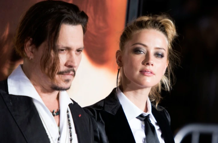 Johnny Depp et Amber Heard à Westwood, en Californie, ,le 21 novemnbre 2015