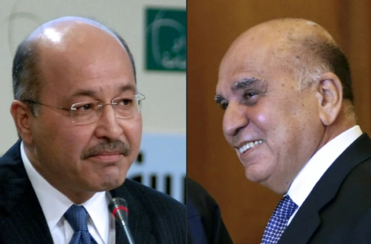 À gauche, Barham Saleh de l'Union patriotique du Kurdistan (photo prise le 13 décembre 2008), à droite Fouad Hussein du Parti démocratique du Kurdistan (photo prise le 11 avril 2016).