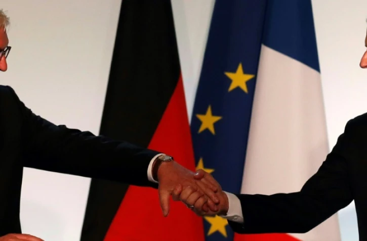 Le président français Emmanuel Macron et son homologue allemand Frank-Walter Steinmeier au mémorial de Hartmannswillerkopf à Wattwiller, le 10 novembre 2017