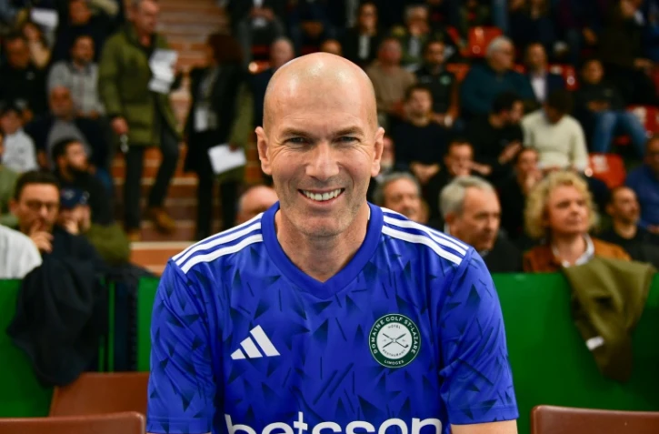 Zinédine Zidane lors d'un tournoi de futsal caritatif, le 19 mars 2025 à Limoges