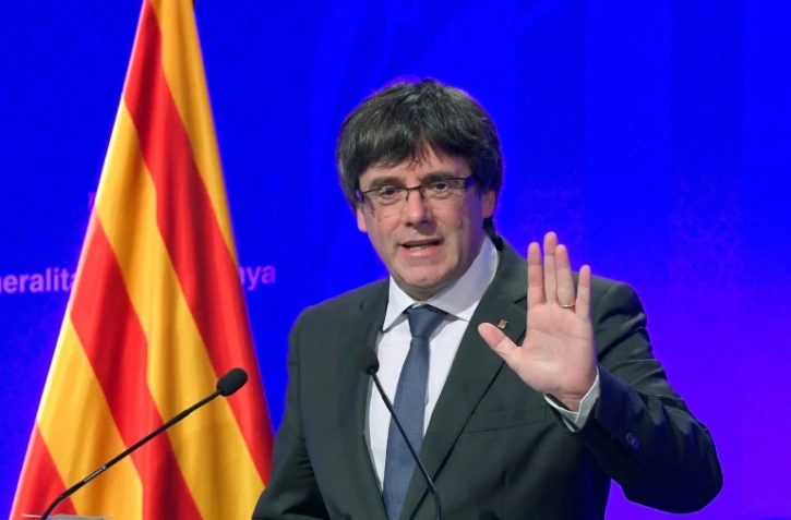 Le président indépendantiste de la région catalane, Carles Puigdemont, le 2 octobre 2017 à Barcelone