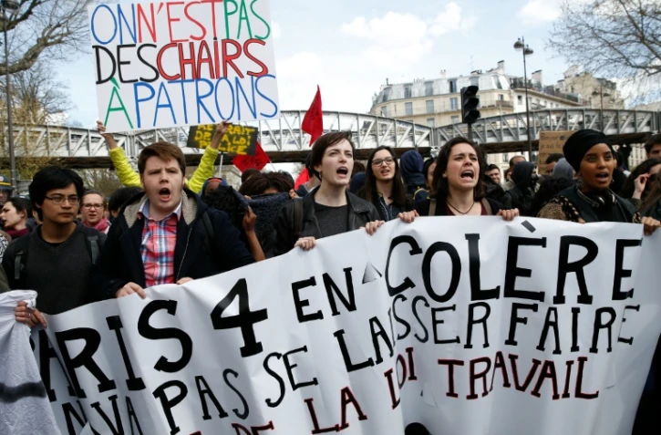 Manifestation contre la loi travail, le 14 avril 2016 à Paris