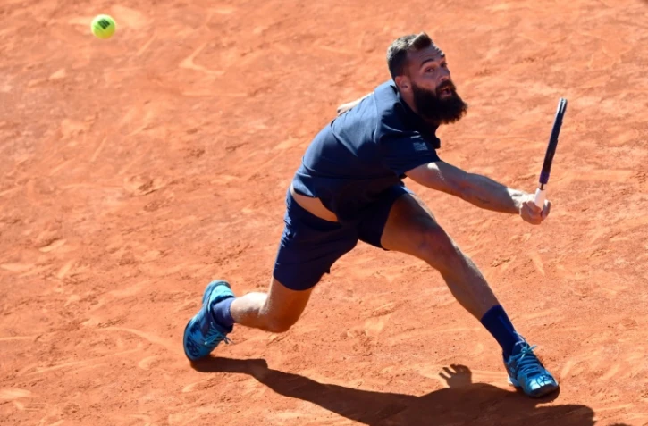 Benoît Paire face au Géorgien Nikoloz Basilashvili, à Madrid, le 4 mai 2021