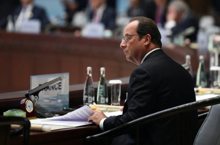 Le président français François Hollande au sommet du G20 à Hangzhou, le 4 septembre 2016