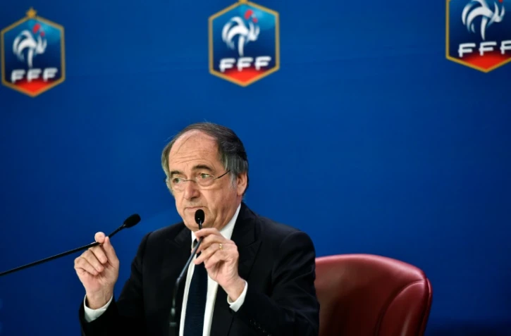 Le président de la FFF, Noël le Graët, lors d'une conférence de presse à Paris, le 12 juillet 2016