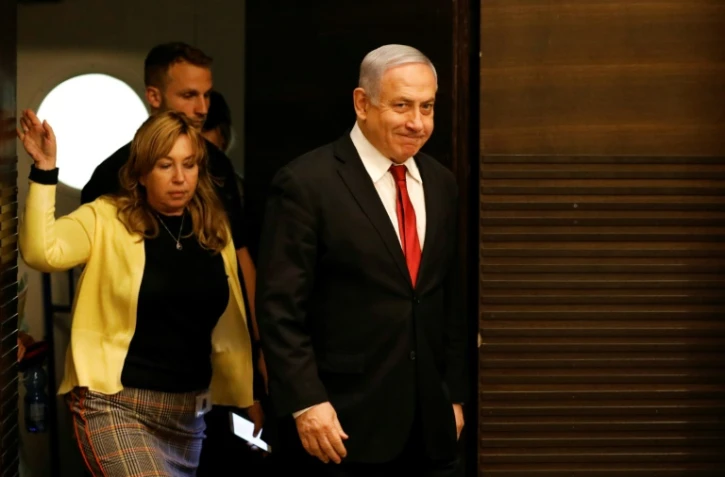 Le Premier ministre israélien Benjamin Netanyahu arrive à un rassemblement de son parti, le Likoud, à Jérusalme, le 18 septembre 2019