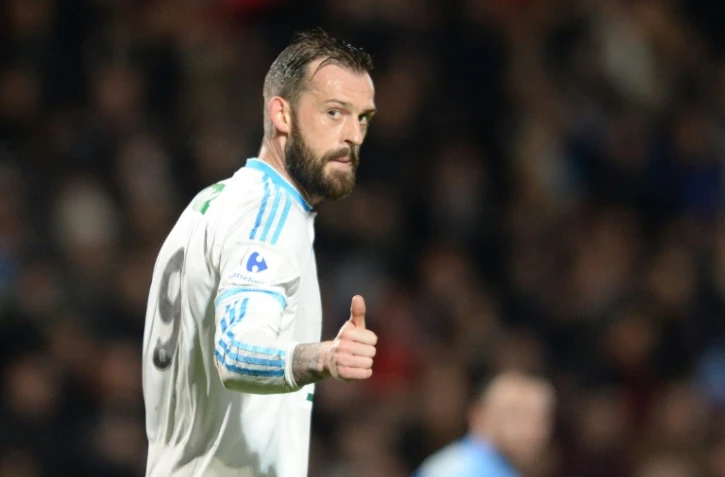 L'attaquant de Marseille Steven Fletcher, auteur du scecond but face aux amateurs de Trélissac en Coupe de France, à Chaban-Delmas, le 11 février 2016