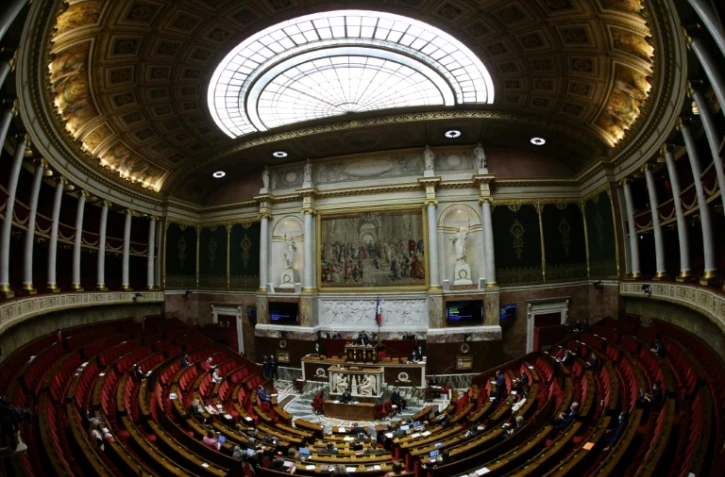 Vue de l'Assemblée nationale à Paris le 17 décembre 2020
