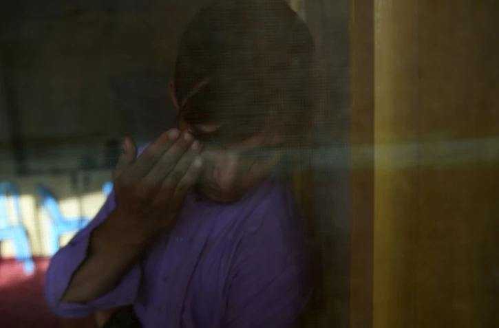 Un proche d'un esclave sexuel afghan lors d'une interview à l'AFP à Lachkar Gah, en Afghanistan, le 6 octobre 2017