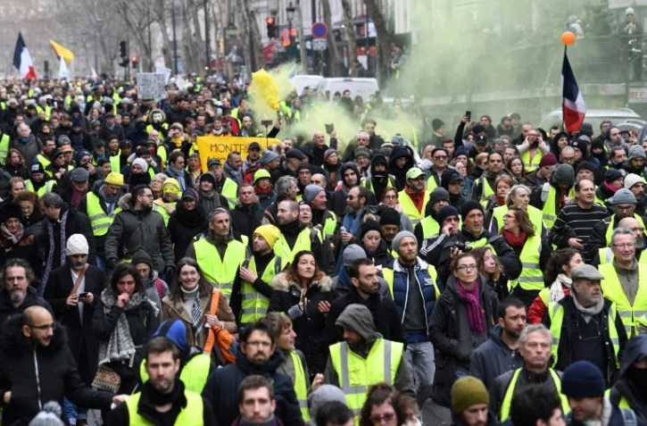 Manifestation de "gilets jaunes" à Paris le 26 janvier 2019