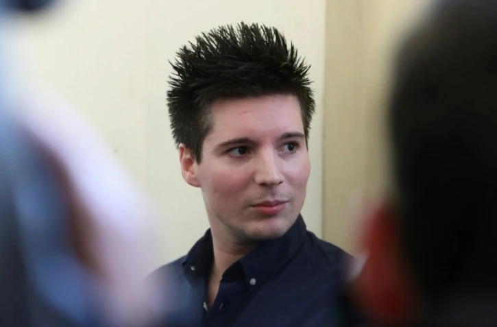 Le Portugais Rui Pinto, auteur des révélations des "Football Leaks", le 5 mars 2019 à la Cour métropolitaine de Budapest, en Hongrie