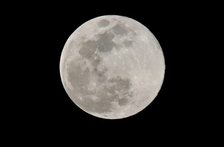 La Lune vue depuis Los Angeles, le 20 mars 2019