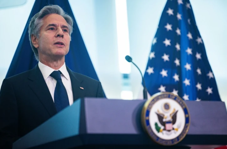 Le secrétaire d'Etat américain Antony Blinken s'exprime au Foreign Service Institute (FSI), le 30 octobre 2024 à Arlington aux Etats-Unis