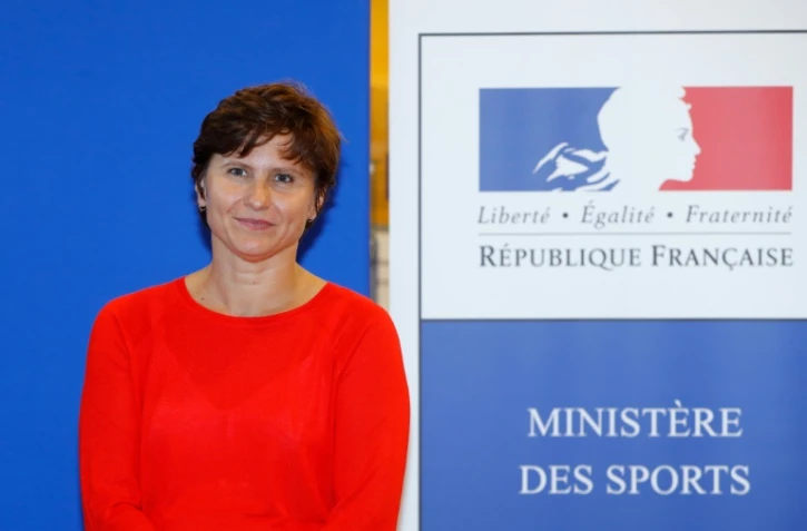 La nouvelle ministre des Sports Roxana Maracineanu, lors de la cérémonie de passation de pouvoirs à Paris, le 4 septembre 2018