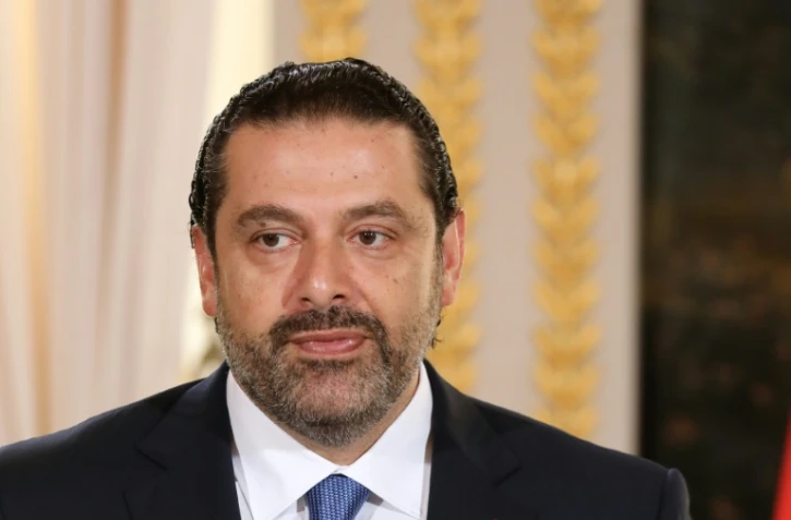 Saad Hariri lors d'une conférence de presse à Paris le 1er septembre 2017