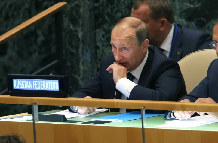 Vladimir Poutine le 28 septembre 2015 à l'Onu à New York