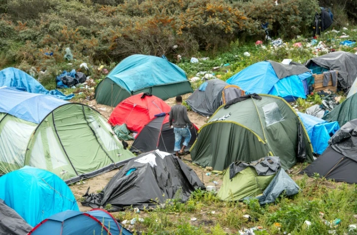 Les tentes de migrants dans la "Jungle" le 7 octobre 2015 à Calais