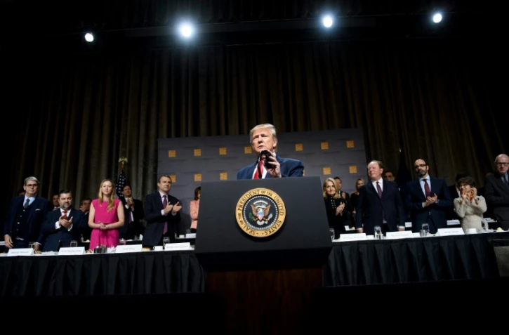 Le président américain Donald Trump à New York le 12 novembre 2019