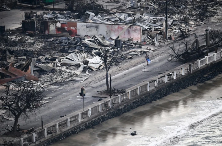 La ville de Lahaina, dans l'île hawaïenne de Maui, le 10 juillet 2023 après les incendies dévastateurs