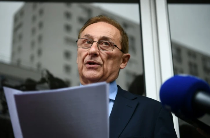 Didier Gailhaguet lors de l'annonce de sa démission de la présidence de la Fédération française des sports de glace (FFSG) le 8 février 2020 à Paris