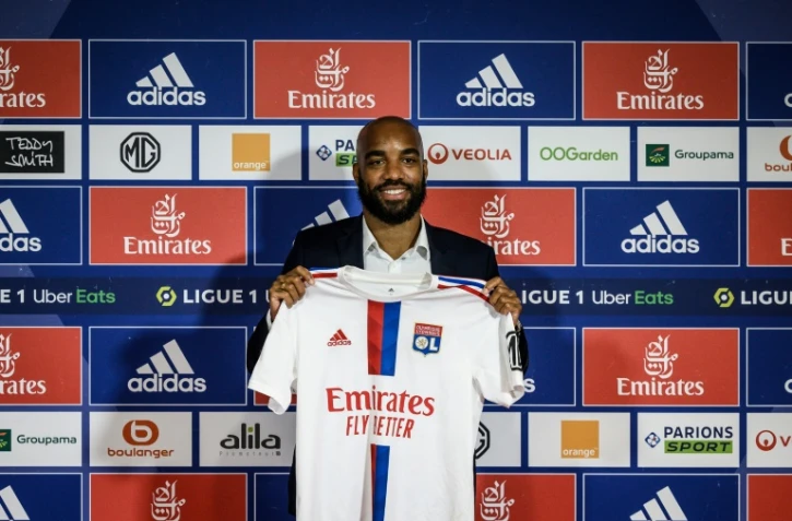 L'attaquant de Lyon Alexandre Lacazette, lors de son retour au club, le 9 juin 2022 à Décines-Charpieu, après 5 ans passés à Arsenal