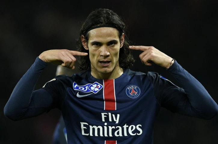 L'attaquant du PSG Edinson Cavani, auteur du but de la victoire face à Saint-Etienne, en Coupe de la Ligue, le 15 décembre 2015 au Parc des Princes