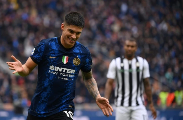 Joaquin Correa, auteur de deux buts pour l'Inter Milan contre l'Udinese pour la victoire 2-0 de Milan lors de la 11e journée de Serie A au stade Giuseppe Meazza de Milan (Italie) le 31 octobre 2021