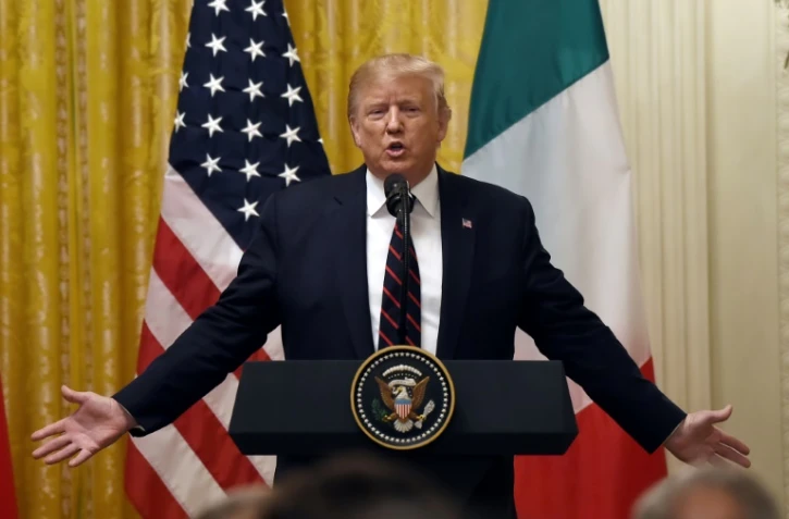 Le président américain Donald Trump s'exprime lors d'une conférence de presse à la Maison Blanche 