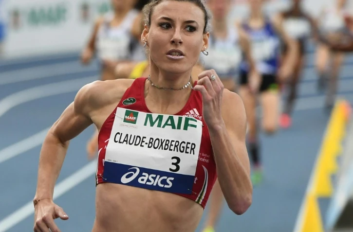 Ophélie-Claude Boxberger, lors du 1.500 m des Championnats de France d'athlétisme à Miramas, le 17 février 2019