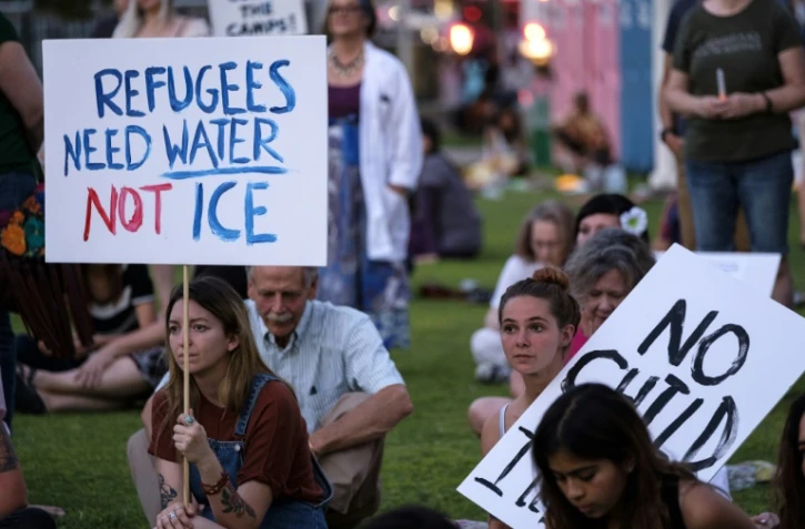 Manifestation contre le traitement des migrants hébergés dans les centres de rétention américains, le 12 juillet 2019 à El Paso, au Texas