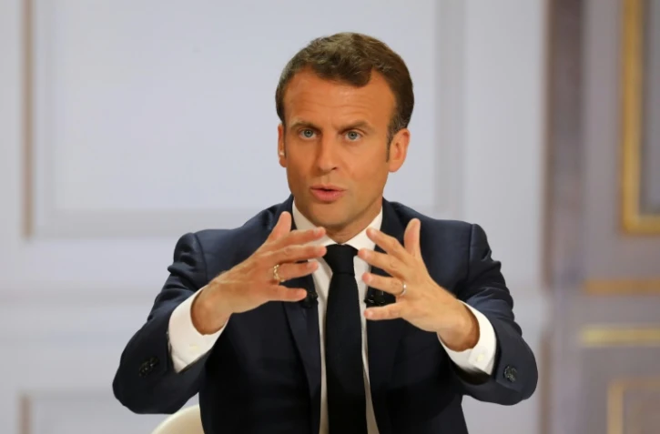 Emmanuel Macron lors de sa conférence de presse à l'Elysée, le 25 avril 2019