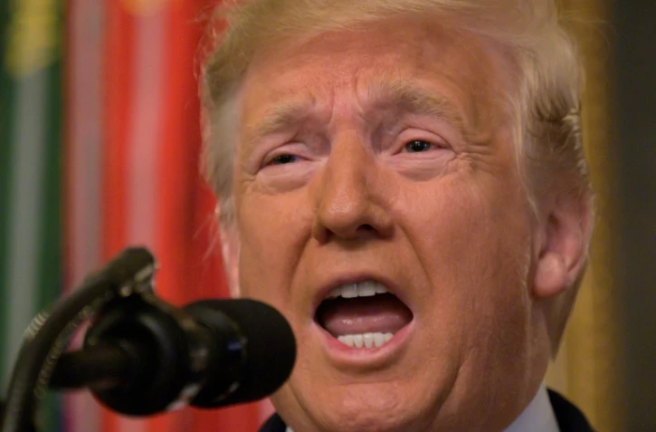 Le président américain Donald Trump annonce, depuis la Maison Blanche, la mort du chef du groupe Etat islamique, Abou Bakr al-Baghdadi, le 27 octobre 2019