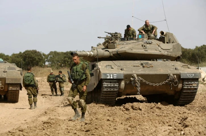 Des soldats israéliens, près du kibboutz de Nahal Oz, à la frontière avec la bande de Gaza le 4 mai 2016