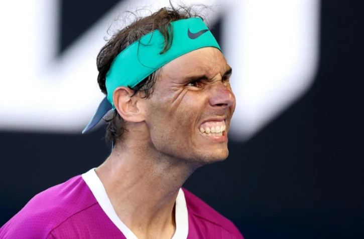 L'Espagnol Rafael Nadal contre le Canadien Denis Shapovalov en quarts de finale de l'Open d'Australie le 25 janvier