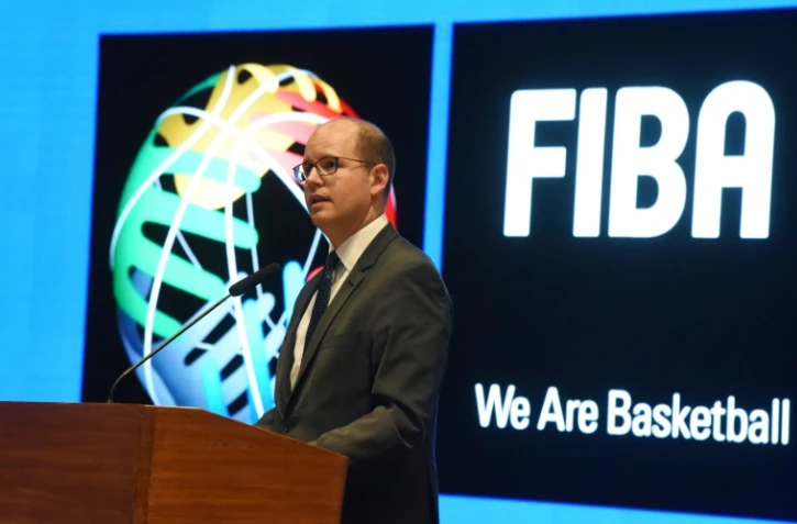 Le secrétaire général de la FIBA Andreas Zagklis à Dakar au Sénégal, le 30 juillet 2019