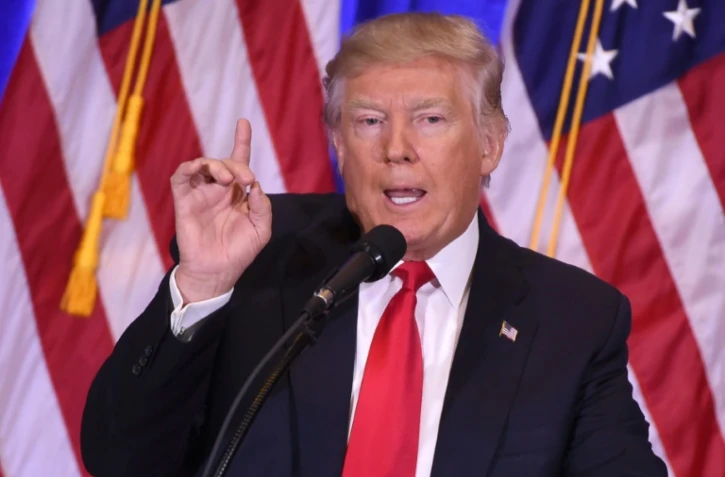 Donald Trump lors de sa conférence de presse, le 11 janvier 2017 à New-York