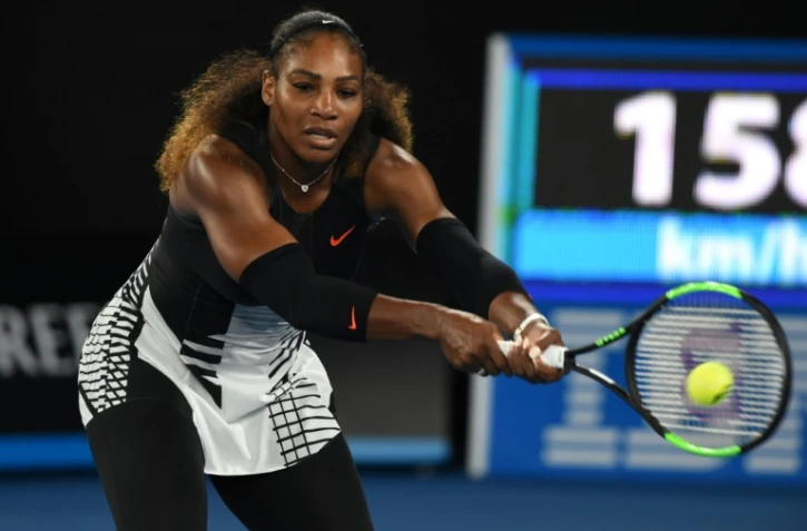 L'Américaine Serena Williams lors de la finale de l'Open d'Australie face à sa soeur Venus, le 28 janvier 2017 à Melbourne