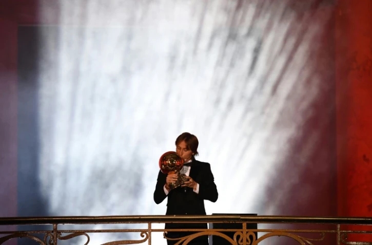 Le Croate Luka Modric désigné vainqueur du Ballon d'Or 2018 à Paris, le 3 décembre 